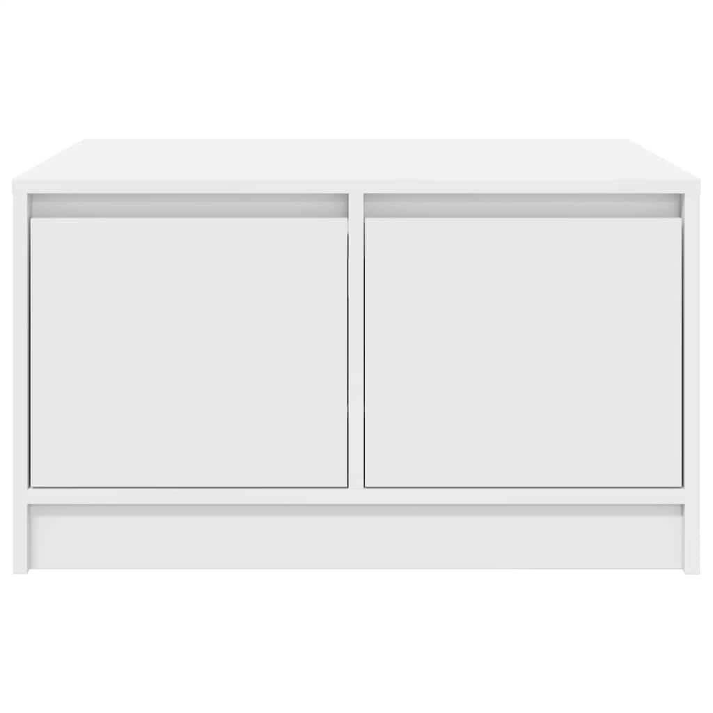 Coffee Table with Drawers White 70.5x70x40 cm